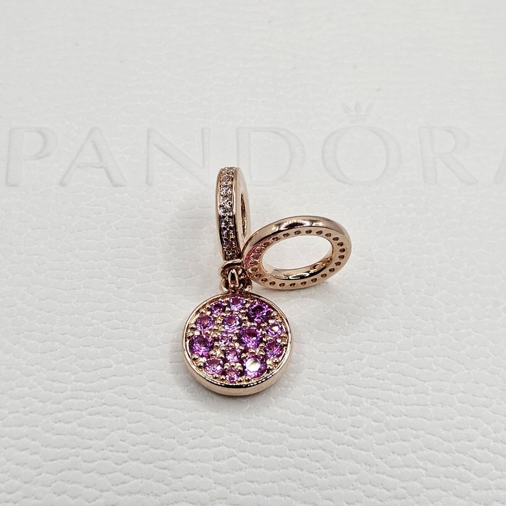 🎁Authentic Pandora ROSE SPARKLING DANGLE CHARM - Picture 7 of 8